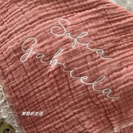 Selimut bayi bersulam nama khas, selimut bayi DIY, selimut bersalin, hadiah untuk bayi baru lahir da