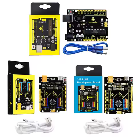 Keyestudio ATMEGA328P CH340 UNO Development Board +USB Cable For Arduino Uno R3 Projects Progarmming