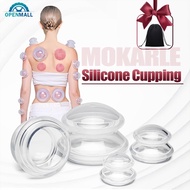 OPENMALL Silicone Vacuum Cupping Set Massage Body Cups Back Gua Sha Suction Cup Health Care Physioth
