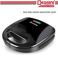 DESSINI ITALY Double Sided Electric Pizza Panini Waffle Sandwich Maker Toaster Barbecue BBQ Grill No