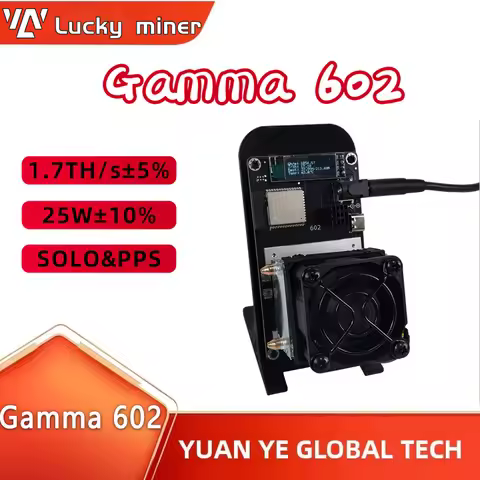 Newest Gamma 602 1.7~1.8TH/s SHA256 Bitcoin Miner 35W Ultra Low Power Home Mining ASIC Crypto Mining