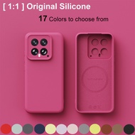 [1:1] Soft Liquid Silicone Phone Case for Xiaomi 14/14 Pro/13 Ultra/13/13 Pro Wireless Magnetic Char