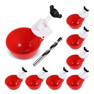 Copos de Água para Galinhas (8 Pacotes/Vermelho) - Alimentador Automático Grande para Galinhas, Pato