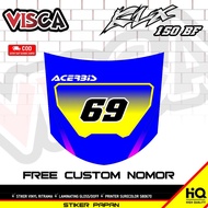 Klx 150 BF Custom Number Board Sticker Variation A03