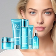 1 Set Hydrating QUIYUM 8x H2o Aquavitalize Skincare Set,(8x H2o Aquavitalize Facial Cleanser 100g+8x