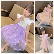 ♦☬∋Kids Girl DRESS Princess Birthday Elsa Dress Clothes for 1 2 3 4 5 6 Years Old Kids Babies Girls