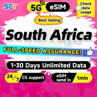 South Africa eSIM 5G 1-30Days 1GB-10GB Unlimited Data Instant Email Delivery High Speed Travel Data