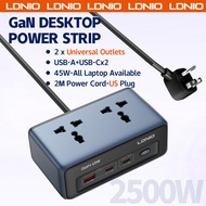 LDNIO Cube Power Strip Socket Fast Charger 2M Electric Extension AC Outlet PD 45W Type C Charging St