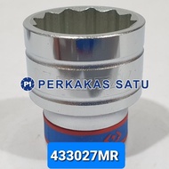 MATA KING TONY 1/2" X 27MM 12PT SOCKET WRENCH 433027MR STANDARD SOCKET KINGTONY 27 MM