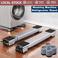 【SG Stock】Washing Machine Base With Wheels Fridge Roller Base Stand Rack Movable Leg Caster Universal Adjustable