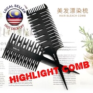 Hair Dyeing Comb 3-Way Sectioning Highlight Comb Professional Weave Weaving Comb