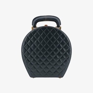 CHANEL Vintage Black Lambskin Quilted Vanity Case