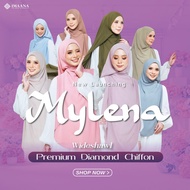 IMAANA MYLENA WIDESHAWL [2 METER CURVE ENDING : XL SIZE]PREMIUM DIAMOND CHIFFON SHAWL CHIFFON