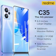 【Big sale】cellphone Realme C35 original 2022 legit big sale 6.3inch cellphone lowest price gaming cheap Mobile Phones legit  5G Android smart phone 1k only  buy 1 take 1 16GB+512GB gaming phone COD