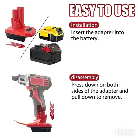 DM20M12 Converter for Milwaukee 18V to 12V Adapter for Dewalt 20V Battery Convert to for Milwaukee 1