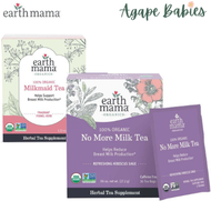 [2-Pk] Earth Mama Angel Baby, Organic Milkmaid Tea/No More Milk Tea (16 x 2 = 32 Tea Bags) - 2 Types