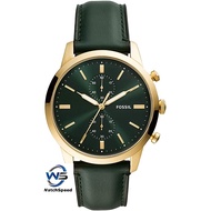 Fossil FS5599 Townsman Analog Chronograph Green Dial Leather Men's Watch