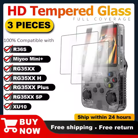 R36S Handheld Game Console Tempered Glass Film for K36 RG35XX Tempered Glass Screen Protector for XU