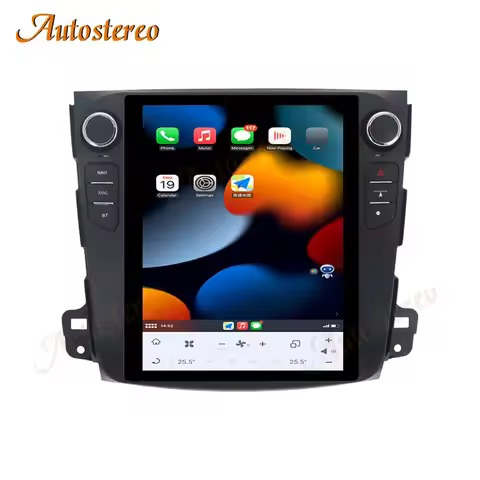 Carplay Android 13 Qualcomm 665 For Mitsubishi Outlander 2006-2012 Tesla Screen Car GPS Navigation H