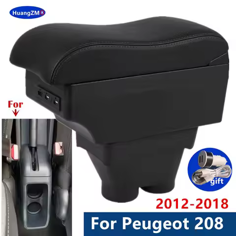 Car Armrest for Peugeot 208 Armrest Box for Peugeot 208 2012-2018 Storage Box Dedicated Retrofit Par