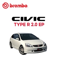 BREMBO Rear Brake Discs (2pcs) - H/D Civic Type R 2.0 EP Civic 1.8 2.006 SNL SNA Civic FN Import
