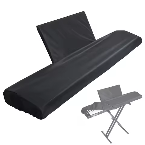 Washable Piano Keyboard Dust Cover for 88Keys Digital Electric Piano with Music Sheet Stand Addition