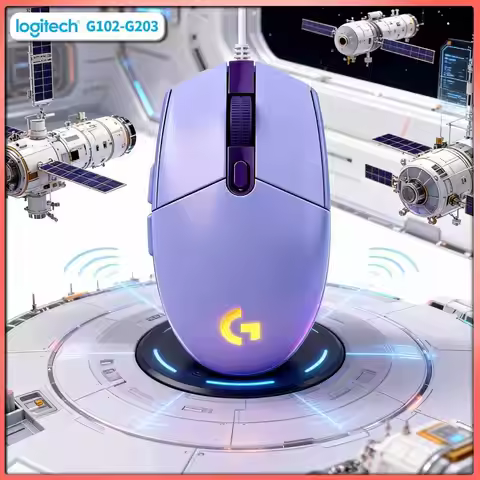 Logitech G102 Prodigy Mouse High Precision HERO Sensor 1000Hz Polling RGB Backlit for Laptop Gamers