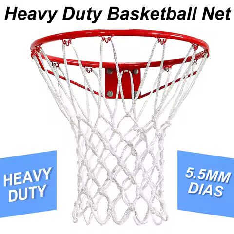 Premium Quality Professional Heavy Duty Basketball Net Replacement All Weather Anti Whip 12 Loops Ne