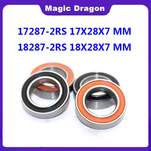 10Pcs 17287-2RS MR17287 18287RS 17287RS GCR15 Ball Bearing 17x28x7mm Bike Wheels Bottom Bracket Repa
