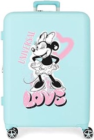 Minnie Heart Turquoise Medium Suitcase 48 x 70 x 26 cm Rigid ABS Integrated TSA Lock 88L 3.98 kg 4 D