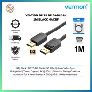 Vention DP TO DP Cable 4K 1M Black HACBF