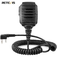 Retevis HK006 Two Way Radio Speaker Microphone IP54 Waterproof 2 Pin Compatible with Walkie Talkies 