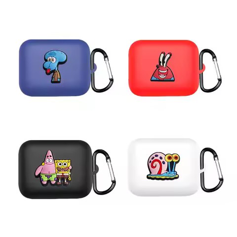 Potdemiel SpongeBob Earphone Case For Realme Buds Air7 Pro Silicone Wireless Earphone Charging Box P