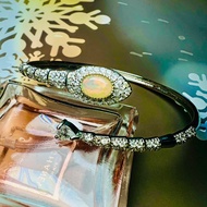 Ღ {Betty の Castle {Natural Color Opal October Birthstone Titanium Steel Bracelet