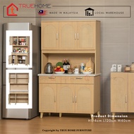 True Home Kitchen Cabinet Muji Style / 4ft Kitchen Cabinet / Rak Dapur / Kitchen Cabinet with Rattan
