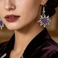 Beer Festival Edelweiss Earrings High-End Flower Alloy Light Luxury Earrings Exquisite Earrings 0902