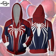 3D Spider-Man Zip Up Hoodie Sweatshirts Long Sleeve Zipper Men woman Masked Spiderman Hoodie Cosplay