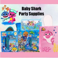 [SG SELLER] Baby Shark kids birthday party loot favour goodie bag stationery set