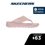 Skechers Women Foamies Footsteps Beach Ready Walking Sandals - 111578-BLSH Dual-Density Machine Washable Luxe Foam