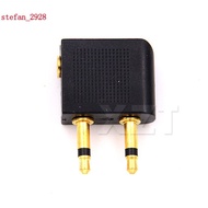 Gold-Plated Aviation Headphone Conversion Plug 3.5 Female To Dual 3.5 Male One Point Two Masturbatio