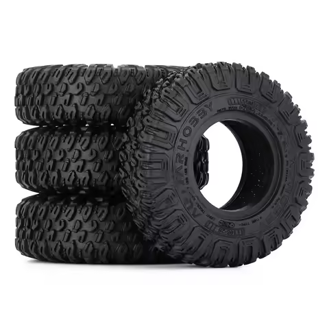 4pcs 85*28mm 1.55" Soft Rubber Terrain Wheel Tires for RC Crawler Car Axial AX90069 D90 TF2 Tamiya C