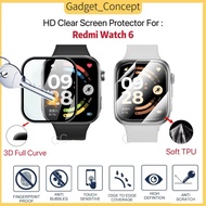 Protector Film For Redmi Watch 6 3D Full Curve Screen Protector , TPU Soft Screen Protector Film