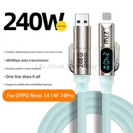 240W 1.8M 4-in-1  2-to-2 Type C fast Charging cord  for OPPO Reno 14 14F 14Pro  Smart Digital Displa