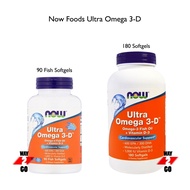 Now Foods, Ultra Omega, 3-D, 600 EPA / 300 DHA, 90 / 180 Fish Softgels (Omega 3 D, 3D, D, D3)
