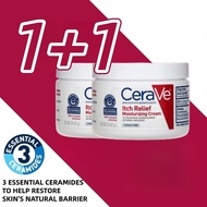 【Buy 1 Take 1】CeraVe Itch Relief Moisturizing Cream 340g, 1% Pramoxine Hydrochloride, Steroid-Free f