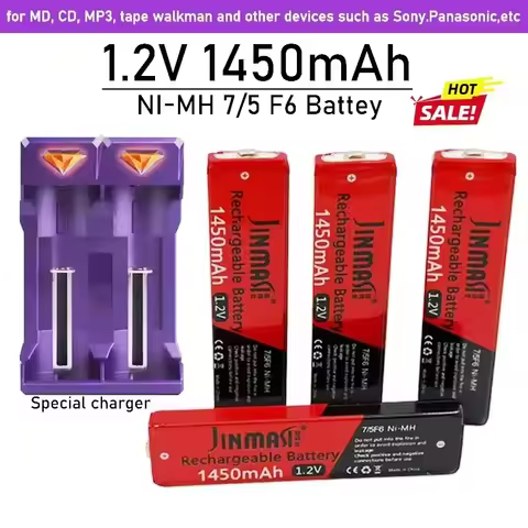 Gumball Gum Stick Battery 1.2V Ni-MH Rechargeable Batteries 1400mAh Ni Mh 7/5 F6 for Walkman Portabl