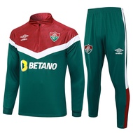 New 23/24 Fluminense Men’s Training Suit Wear Sports Tracksuit Green Adults Shirt Football Uniform Jersey Sweatshirt Jogging Sportswear AAA+Hot Sale