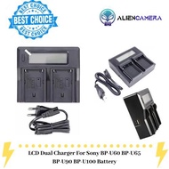 LCD Dual Charger For Sony BP-U60 BP-U65 BP-U90 BP-U100 Battery