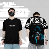 DISTRO T-SHIRT IMPOSSIBLE/ATSAN T-SHIRT FOR MEN AND WOMEN ADULTS WITH COOL TRENDY PICTURE MOTIFS/ T-