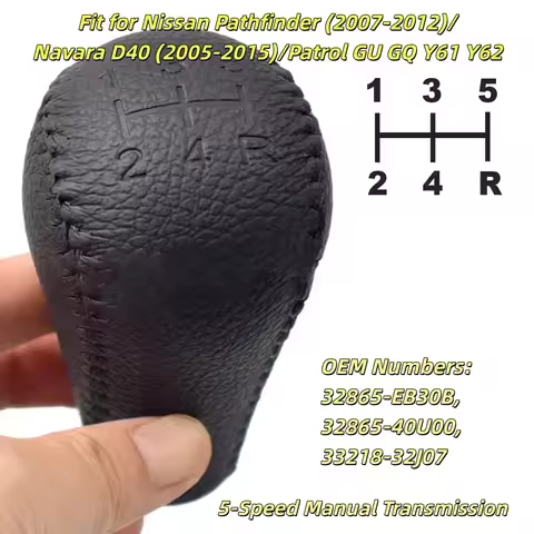 Manual Speed Black Gear Shift Knob Handle Lever For Nissan For Patrol For Safari Y61 2004-2007 For P